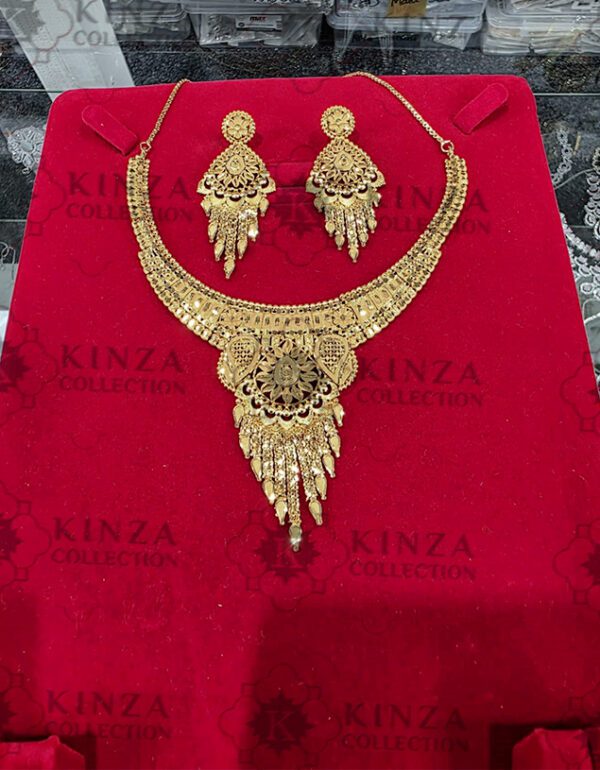 Premium quality1.5 G Gold Plated Neckless set N-007