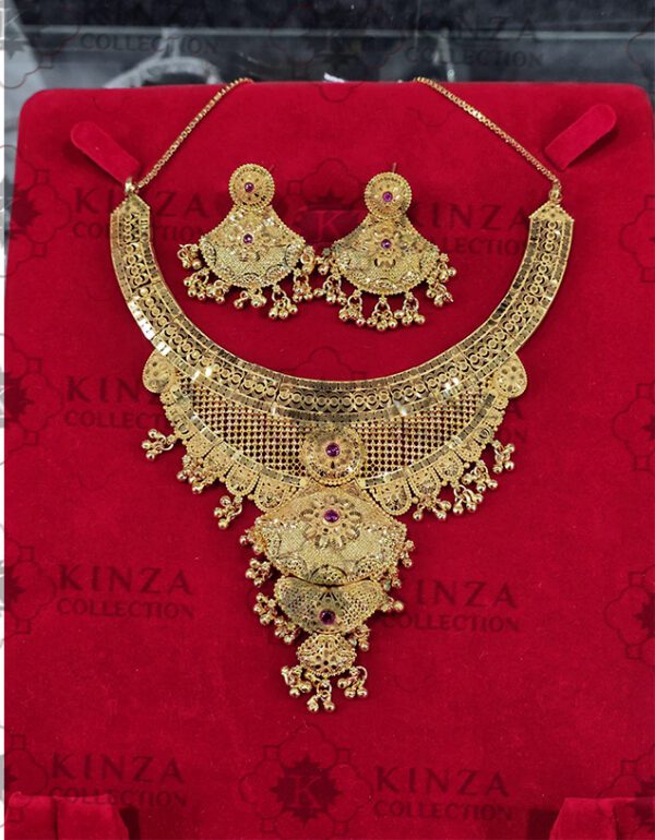 Premium quality1.5 G Gold Plated Neckless set N-009