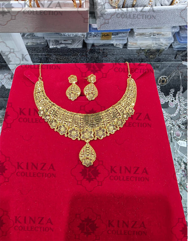 premium quality1.5 g gold plated neckless set n 25 Premium quality1.5 G Gold Plated Neckless set N-28
