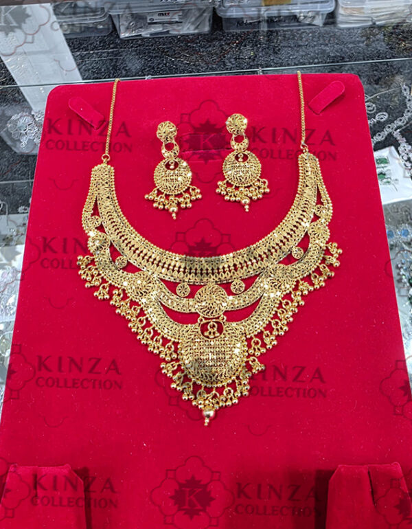 premium quality1.5 g gold plated neckless set n 14 Premium quality1.5 G Gold Plated Neckless set N-22