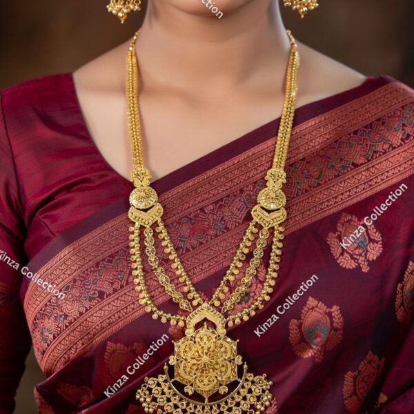 Exclusive 1.5 Gram Gold Plated Rani Haar Mala Set RH - 011