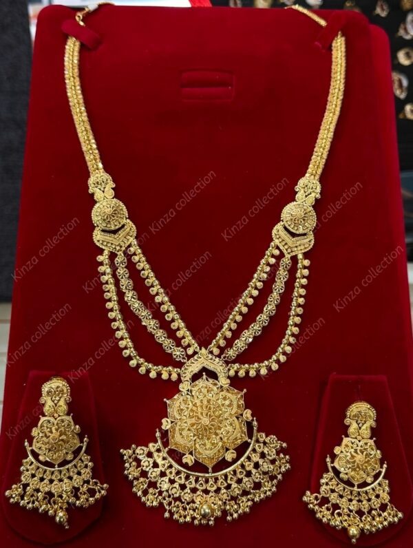 Exclusive 1.5 Gram Gold Plated Rani Haar Mala Set RH - 011