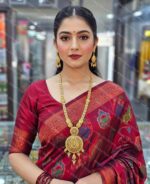 luxury1.5 Gram Gold Plated Rani Haar Mala Set with earrings pair RH-008