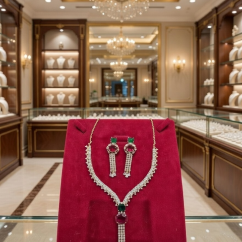 Premium  American Diamond Neckless PN-002