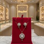 premium gold plated pearl designer pendant set ps 001
