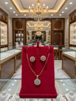 Premium Gold-Plated Pearl Designer Pendant Set  PS-002