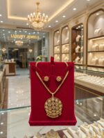 Premium Gold-Plated Pearl Designer Pendant Set  PS-004