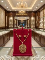 Premium Gold-Plated Pearl Designer Pendant Set  PS-004