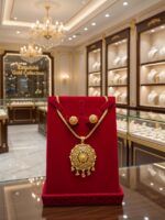 Premium Gold-Plated Pearl Designer Pendant Set  PS-005