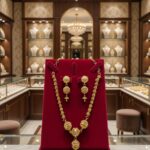 premium gold plated pearl designer pendant set ps 001