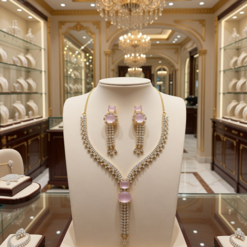 Premium  American Diamond Neckless PN-003