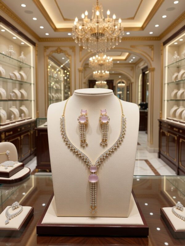 premium american diamond neckless pn 001 Premium American Diamond Neckless PN-001