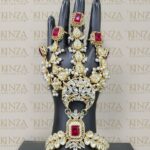 antique gold plated bridal hathphool hp 001