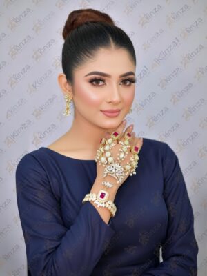 Antique Gold-Plated Bridal Hathphool HP-001