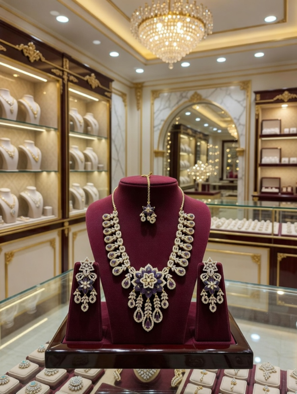 Premium  American Diamond Neckless PN-006