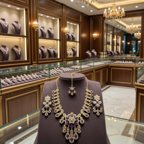 Premium  American Diamond Neckless PN-006