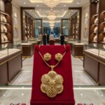 premium gold plated pearl designer pendant set ps 001