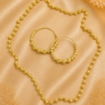 water proof elegant 24k gold plated matter ball matar set 30 inches– designs 2b