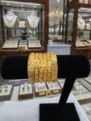 Water proof Elegant 24K Gold-Plated Bangles – Designs S2