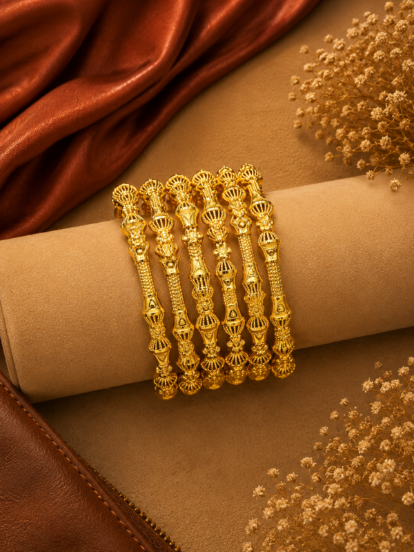 Water proof Elegant 24K Gold-Plated Bangles – Designs S5
