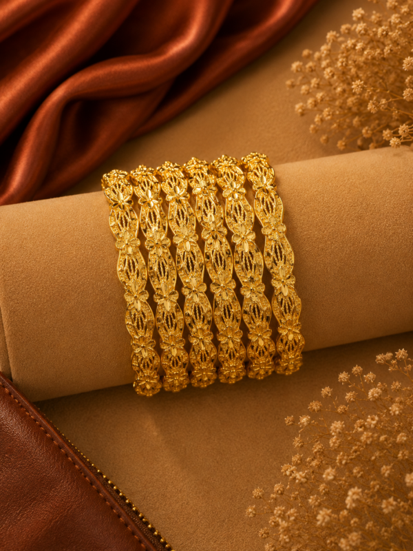 Water proof Elegant 24K Gold-Plated Bangles – Designs S6