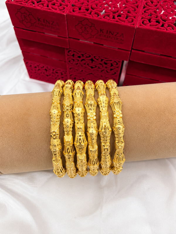 Water proof Elegant 24K Gold-Plated Bangles – Designs S7