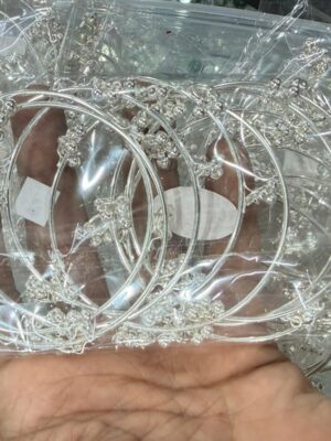 Elegant Kashmiri Silver Bangles set - pack of 8