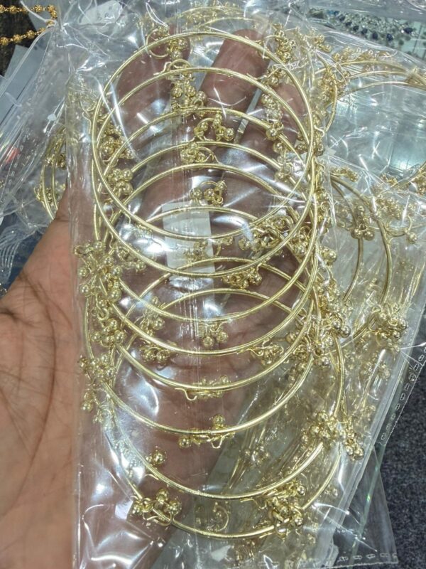 elegant kashmiri golden bangles set pack of 8 Elegant Kashmiri Golden Bangles set - pack of 8