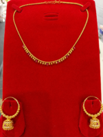 Exclusive 24CT Gold Platted Chain set with ear rings  CER-06