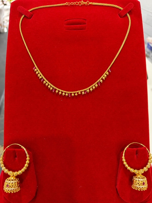 Exclusive 24CT Gold Platted Chain set with ear rings  CER-06