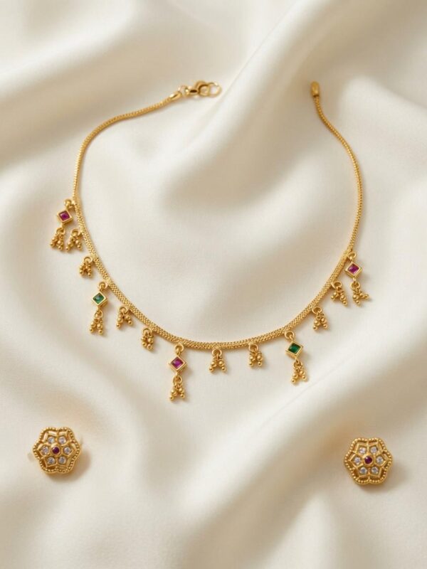Exclusive 24CT Gold Platted Chain set with ear rings  CER-04