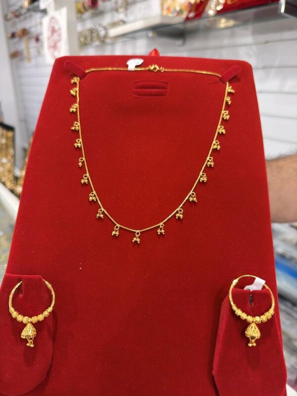 Exclusive 24CT Gold Platted Chain set with ear rings  CER-08