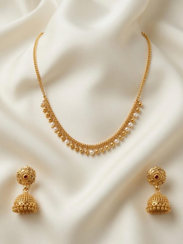 Exclusive 24CT Gold Platted Chain set with ear rings  CER-07