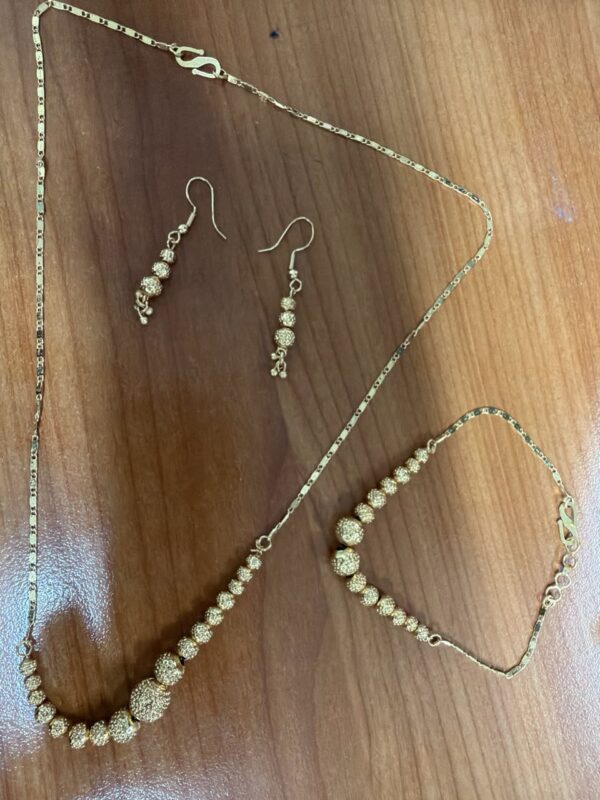 24CT Gold-Plated Necklace & Earrings Set SM8