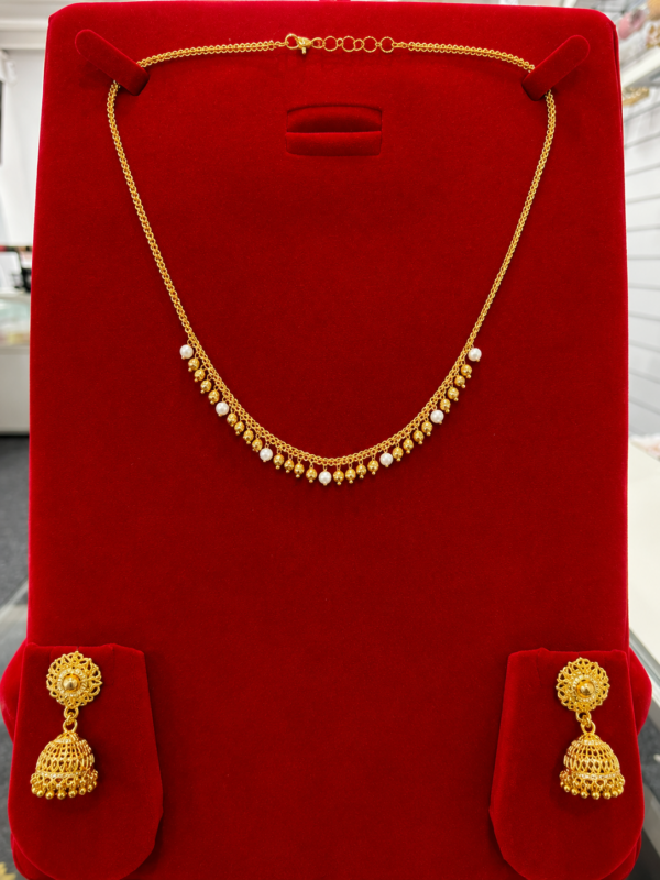 Exclusive 24CT Gold Platted Chain set with ear rings  CER-07