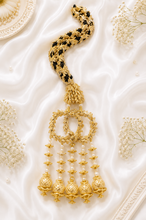 premium traditional tikka set t018 Punjabi Traditional Paranda Hair Accessory Gold