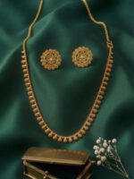 24CT Gold-Plated Necklace & Earrings Set SM1