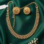 24ct gold plated necklace & earrings set sm2