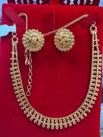 24CT Gold-Plated Necklace & Earrings Set SM2