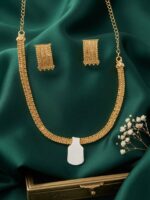 24CT Gold-Plated Necklace & Earrings Set SM4