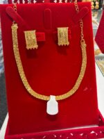 24CT Gold-Plated Necklace & Earrings Set SM4