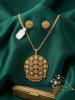 24CT Gold-Plated Necklace & Earrings Set SM5
