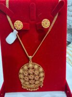 24CT Gold-Plated Necklace & Earrings Set SM5