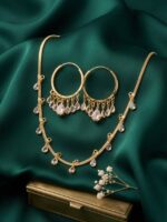 24CT Gold-Plated Necklace & Earrings Set SM6