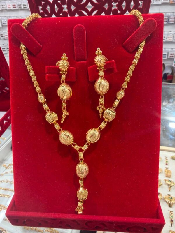 24CT Gold-Plated Necklace & Earrings Set SM7
