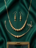 24CT Gold-Plated Necklace & Earrings Set SM8
