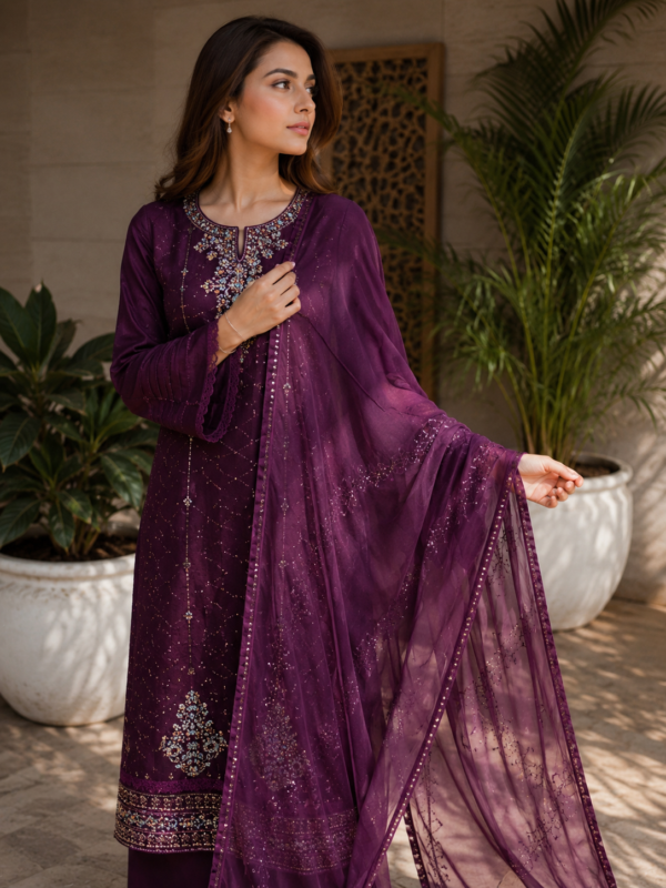 020aabe6 67dd 4177 b1c8 b4be6f203955 Purple Luxe Embroidered 3-Piece Suit