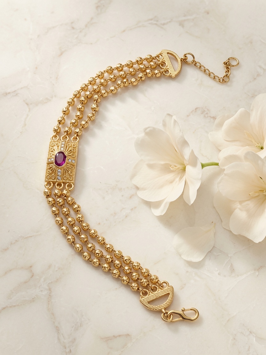 b023 a 24ct Gold Plated Bracelet B023