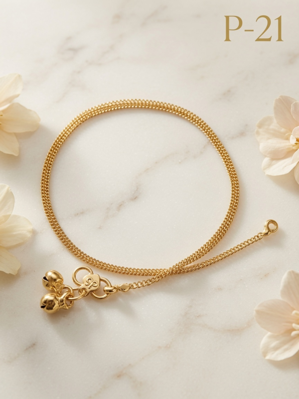p21 a.webp Gold Plated Anklets P-21