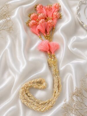 Punjabi Traditional Paranda Hair Accessory  Peach